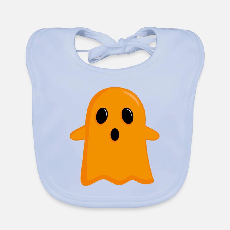 Orange Ghost Organic Baby Bibs