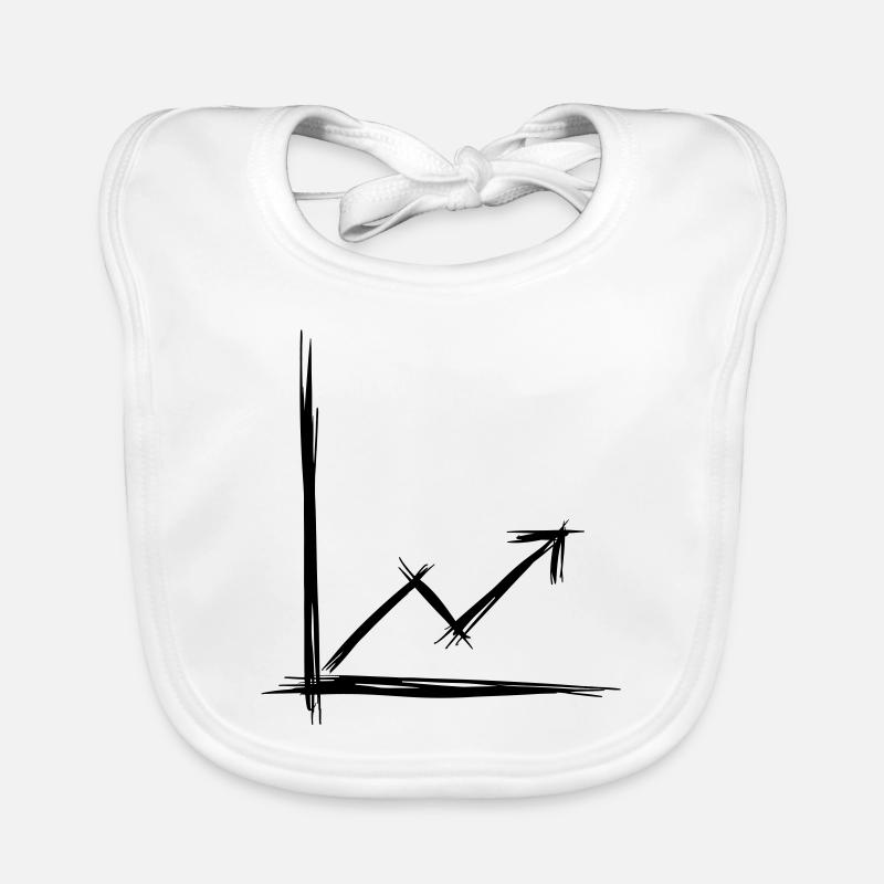 Tableau de réussite, dessin à la main/doodle. - Bavoir bio Bébé - blanc