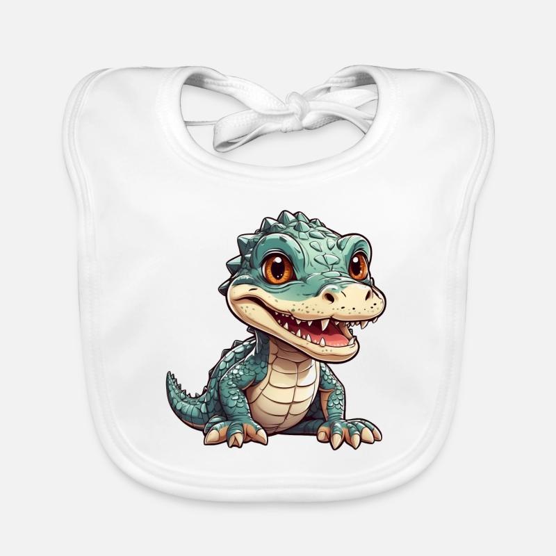 kleiner süßer Alligator Baby Bio-Lätzchen