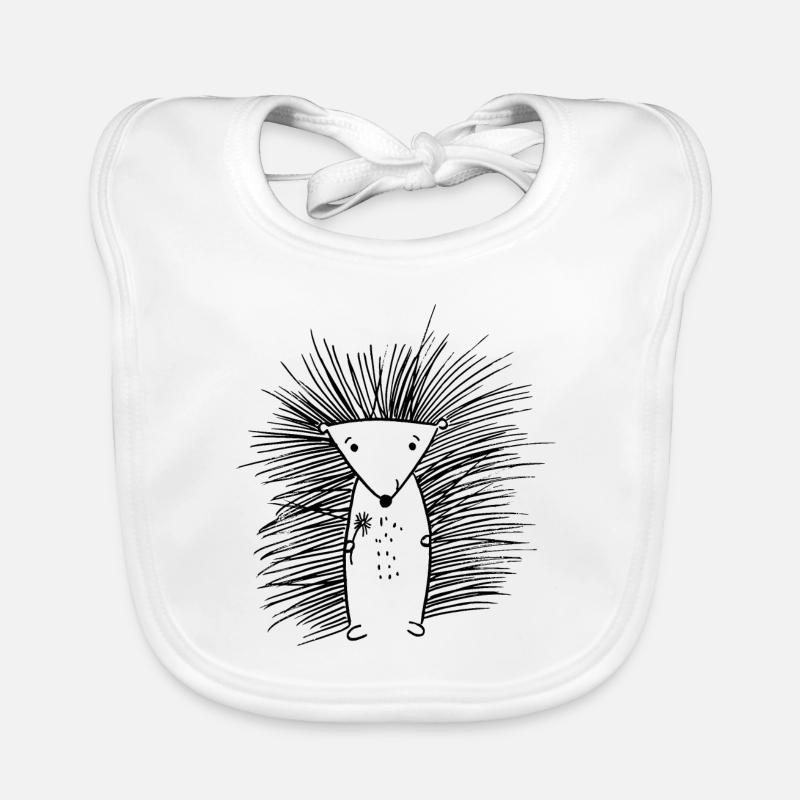 süßer Igel mit Blume Baby Bio-Lätzchen