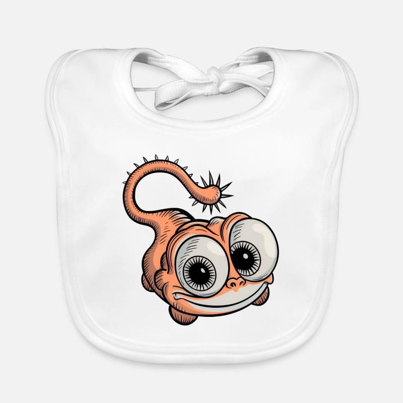 funny laughing fantasy creature Organic Baby Bibs