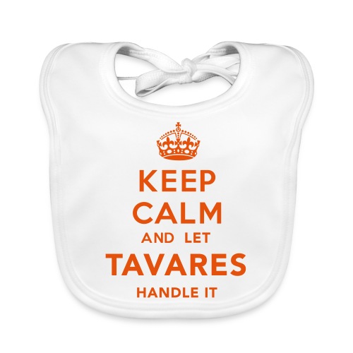 Keep Calm Tavares - Ekologisk babyhaklapp