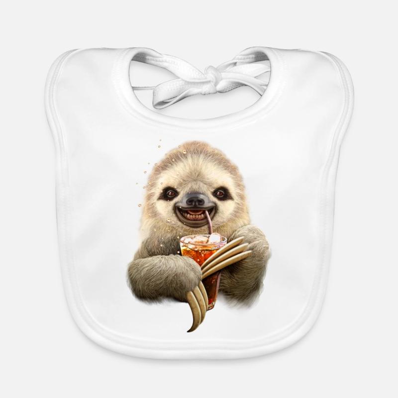 SLOTH & SOFT DRINK Baby Bio-Lätzchen