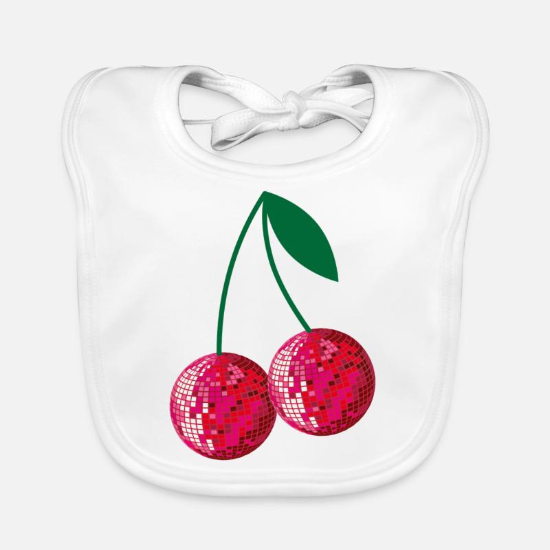 disco cherries Organic Baby Bibs