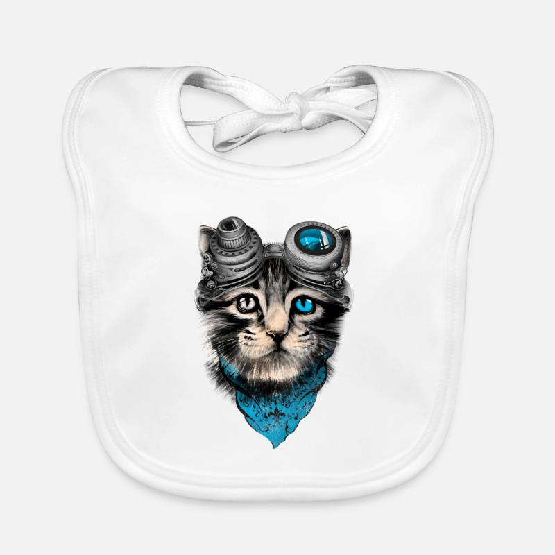 steampunk chat Bavoir bio Bébé