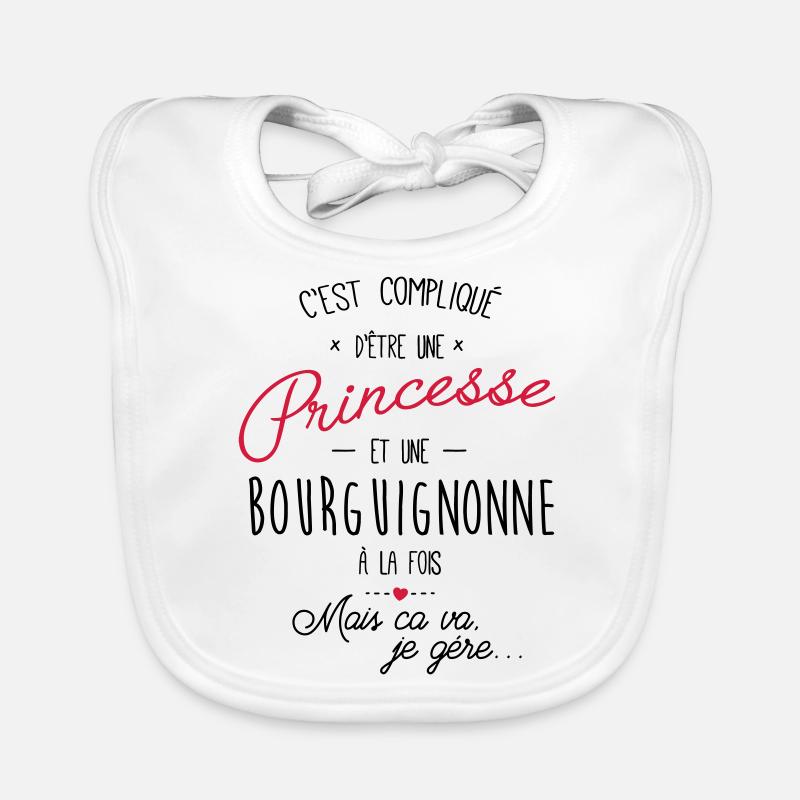 princesse et Bourguignonn Bavoir bio Bébé
