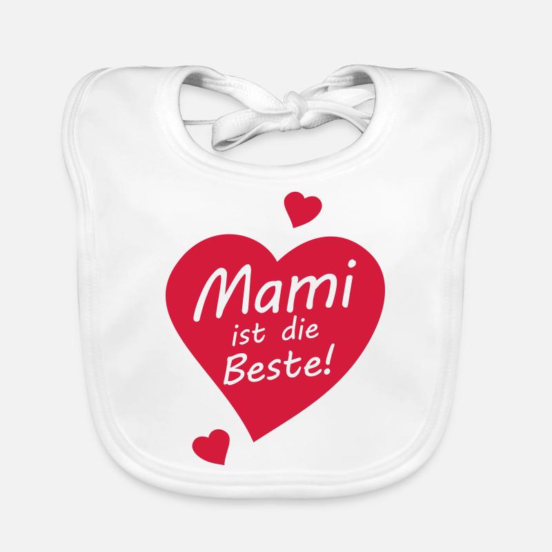 Maman est le meilleur! - Bavoir bio Bébé - blanc