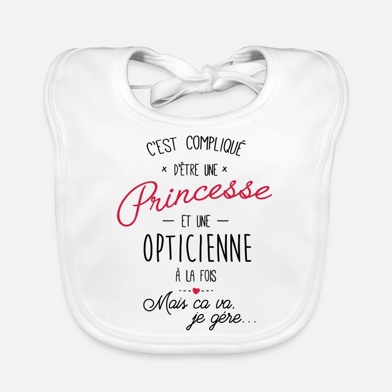 Princesse et opticienne Bavoir bio Bébé