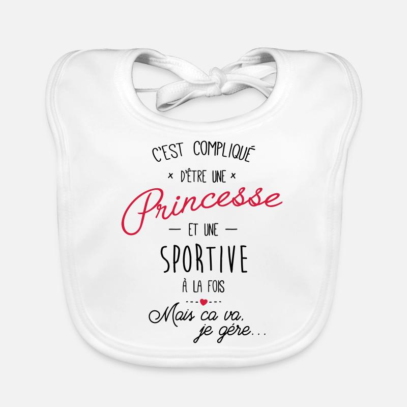 Princesse et sportive Bavoir bio Bébé