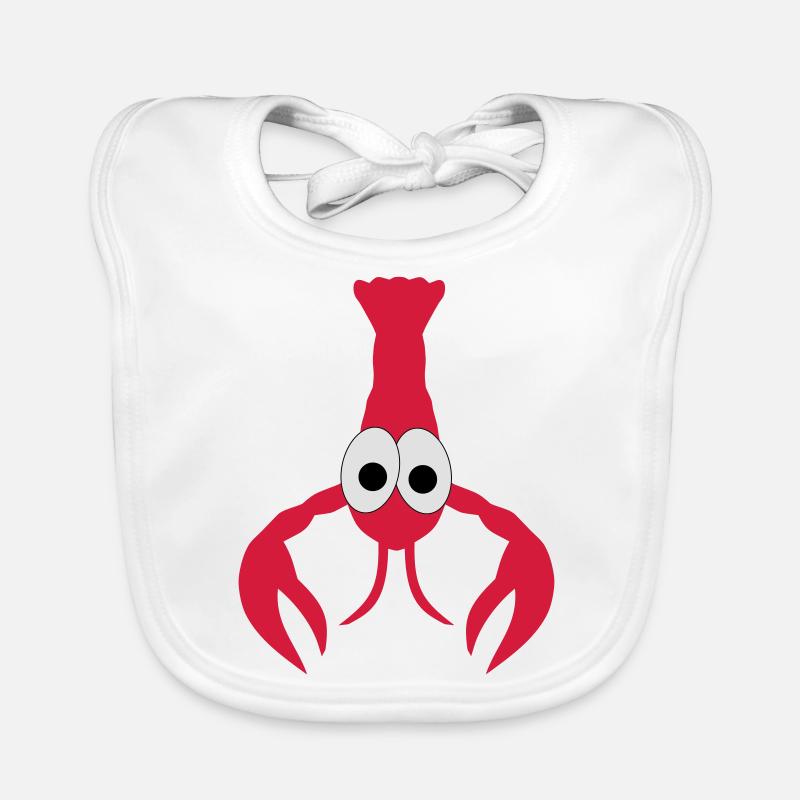 Homard - Bavoir bio Bébé - blanc