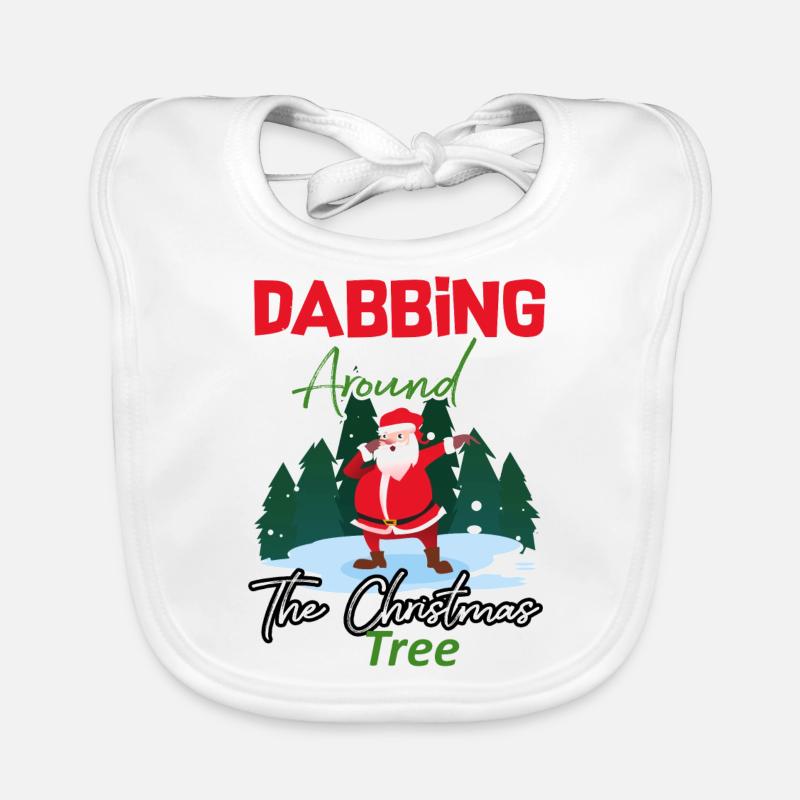Dab Père Noël cadeau de Noël Dabb - Bavoir bio Bébé - blanc