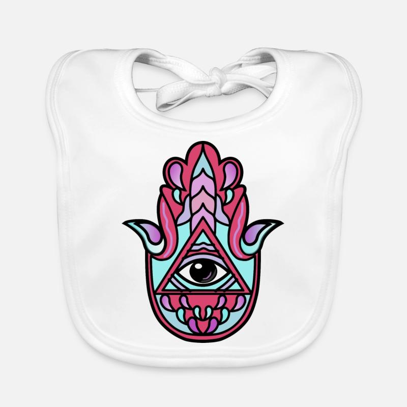 Hamsa idée cadeau main Bavoir bio Bébé