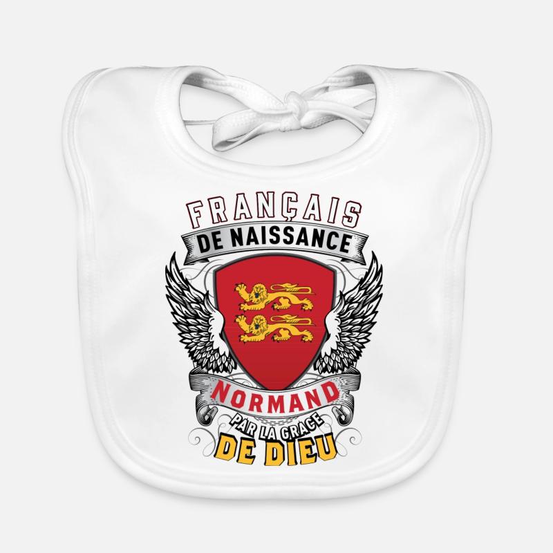 Normand Grâce de DIeu - Bavoir bio Bébé - blanc