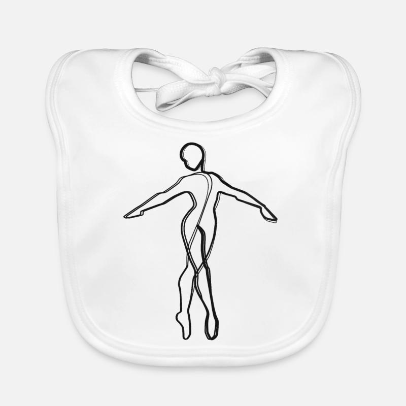 JOSZ DESIGN Danse 4 - Bavoir bio Bébé - blanc