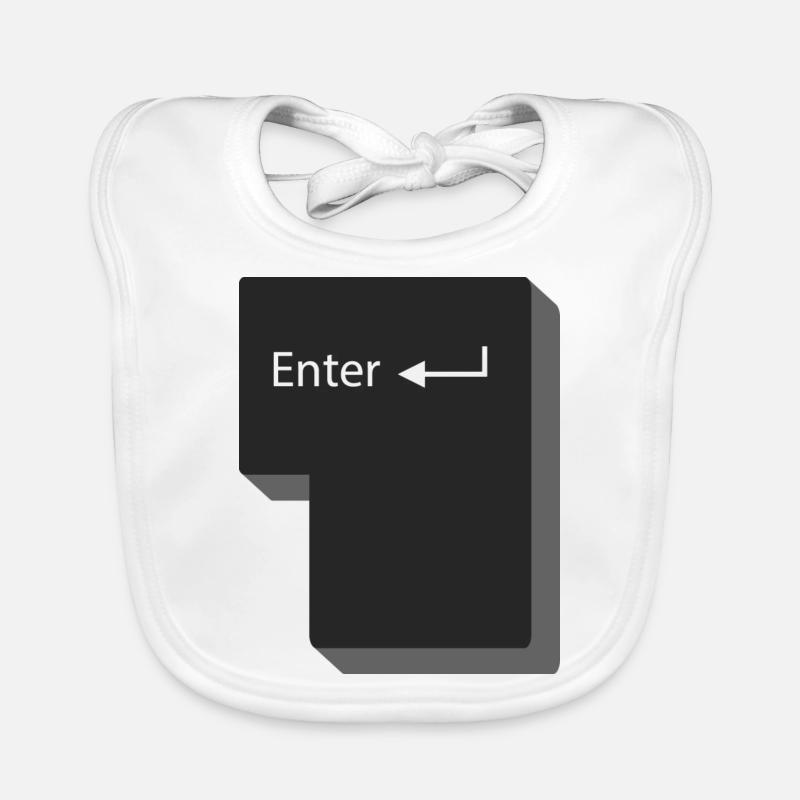 Enter Knopf Computer Geschenkidee Baby Bio-Lätzchen