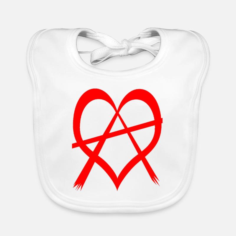 love anarchy red Organic Baby Bibs