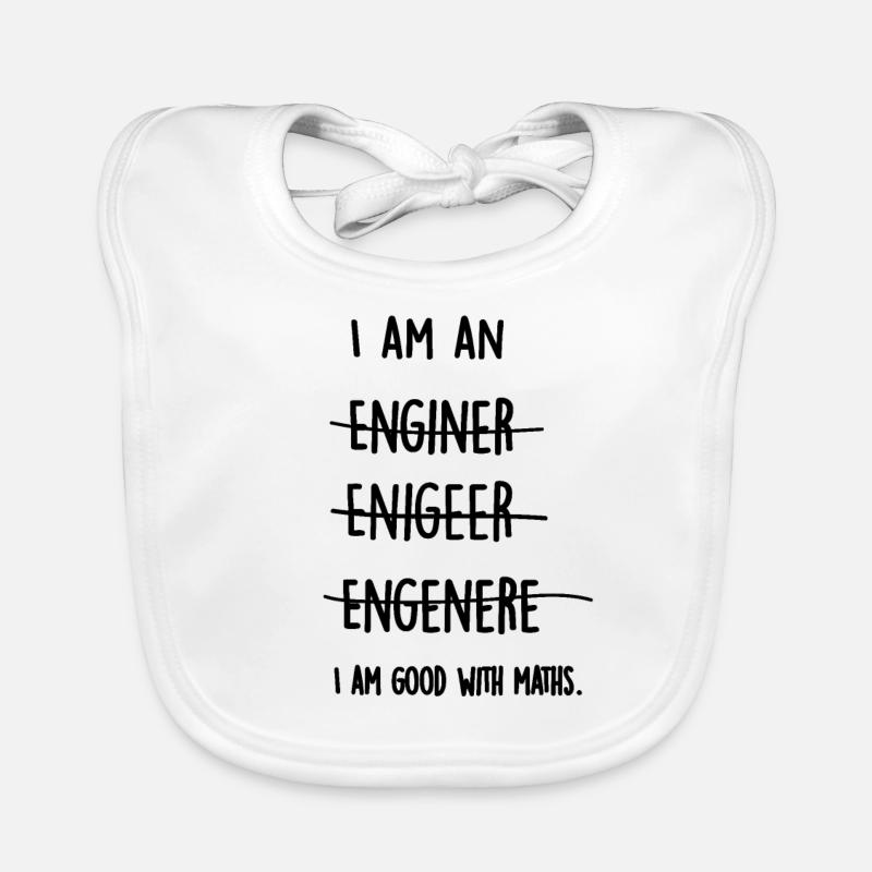 Funny engineer student math physics gift Organic Baby Bibs