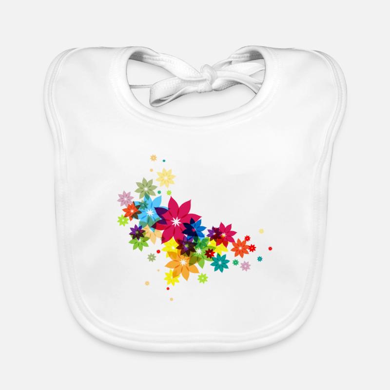 Summer flowers Organic Baby Bibs
