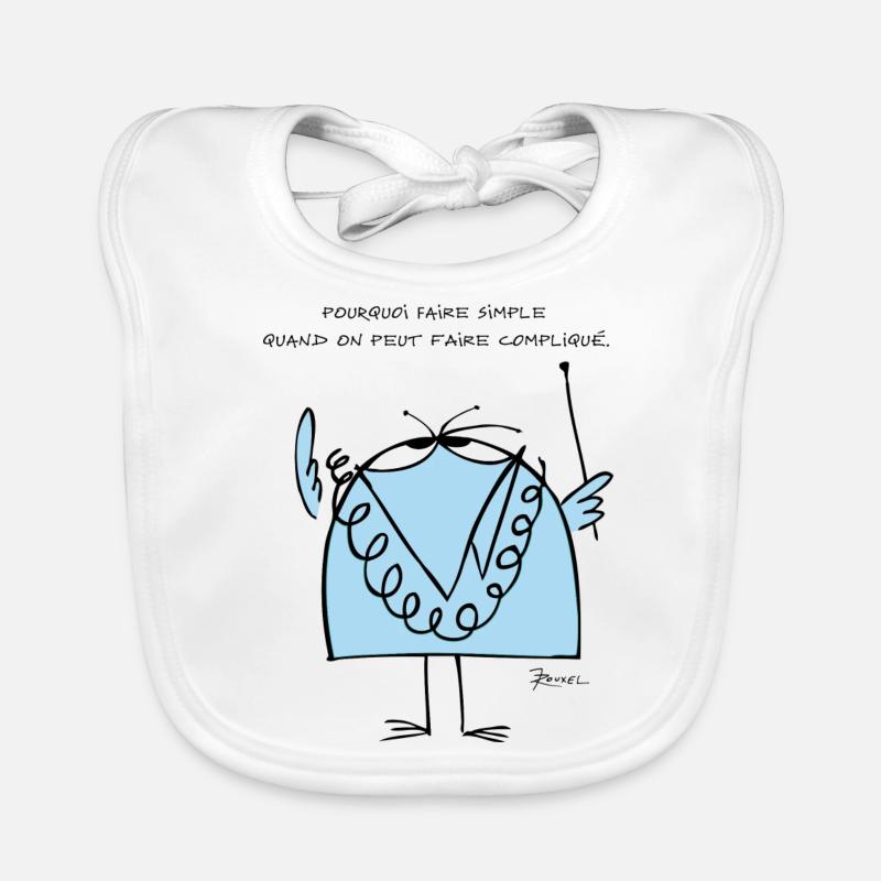 Le professeur Shadoko et sa devise Bavoir bio Bébé