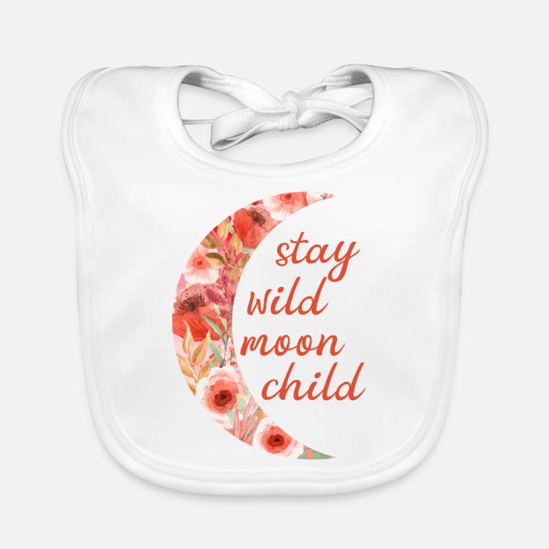 Bleib wildes Mondkind Baby Bio-Lätzchen
