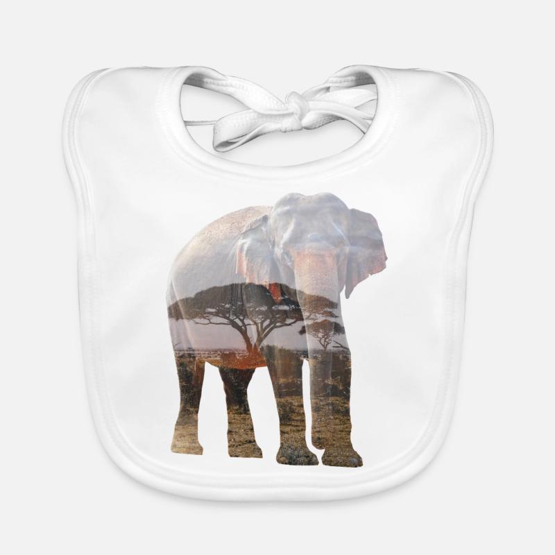 éléphant Bavoir bio Bébé