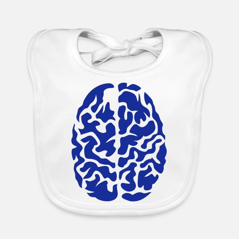 brain seen on drawing Organic Baby Bibs
