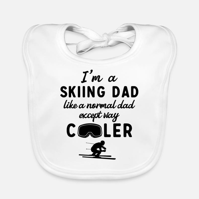 Ich bin ein Ski Papa Baby Bio-Lätzchen