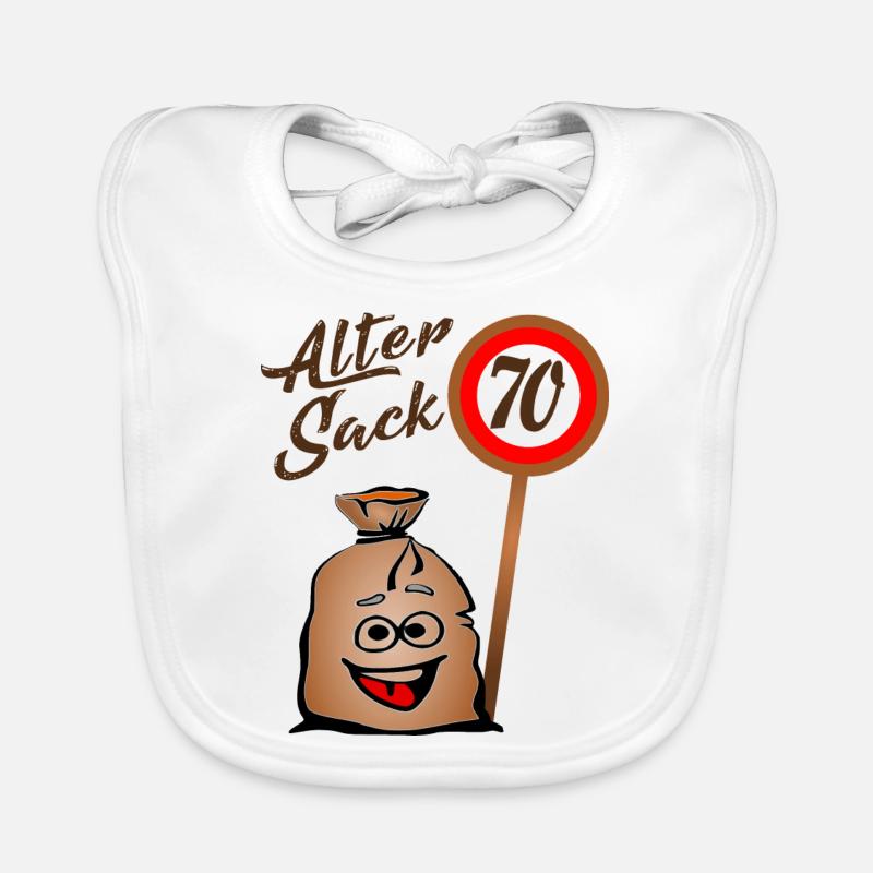 Alter Sack - 70. Geburtstag - 70 - Siebzig Baby Bio-Lätzchen