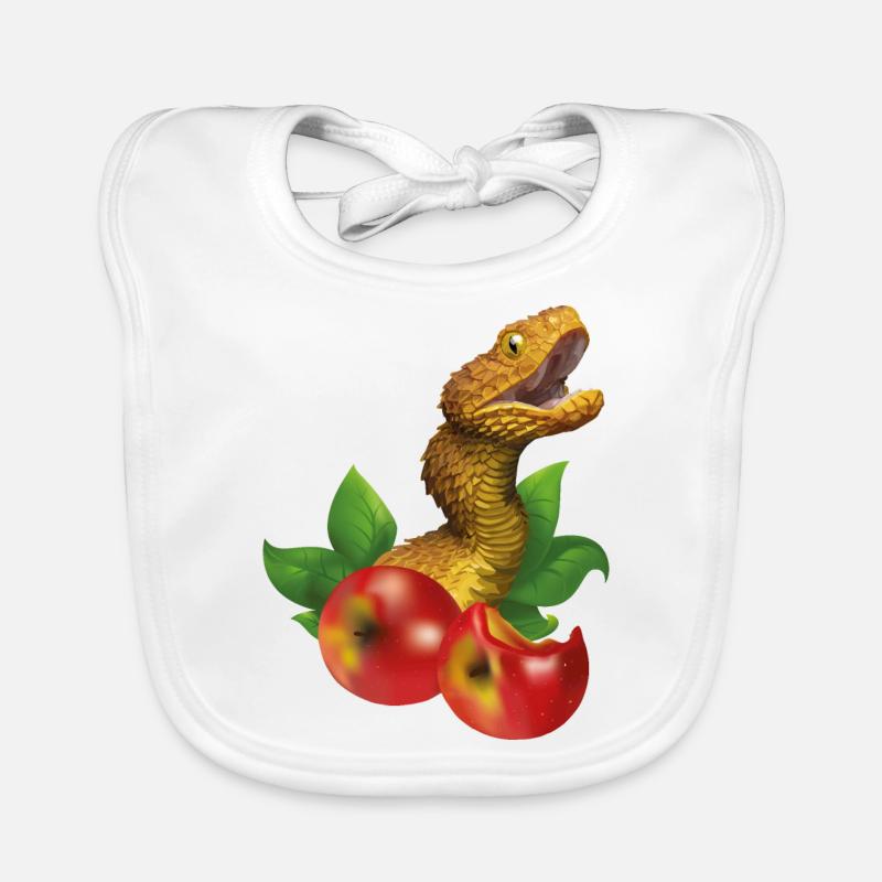 Snake and apples Organic Baby Bibs