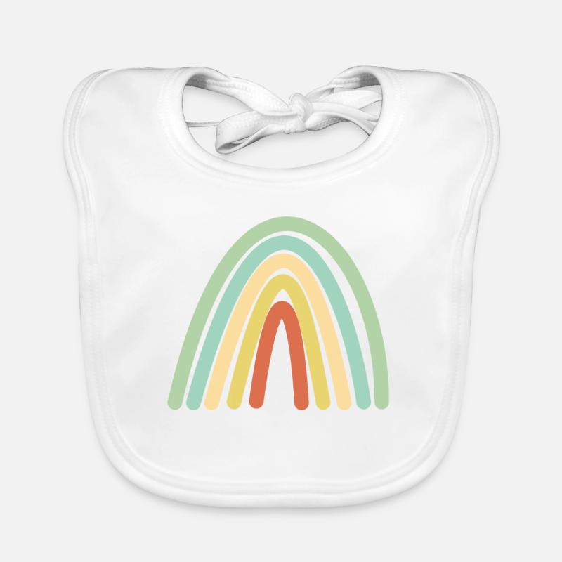 Boho Regenbogen Retro Geschenkidee Baby Bio-Lätzchen