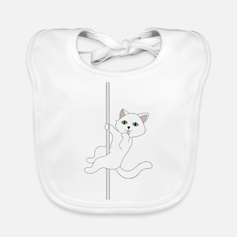 Katze Pole Dance Baby Bio-Lätzchen