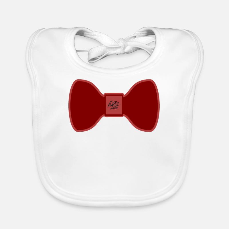 Bow tie - red Organic Baby Bibs