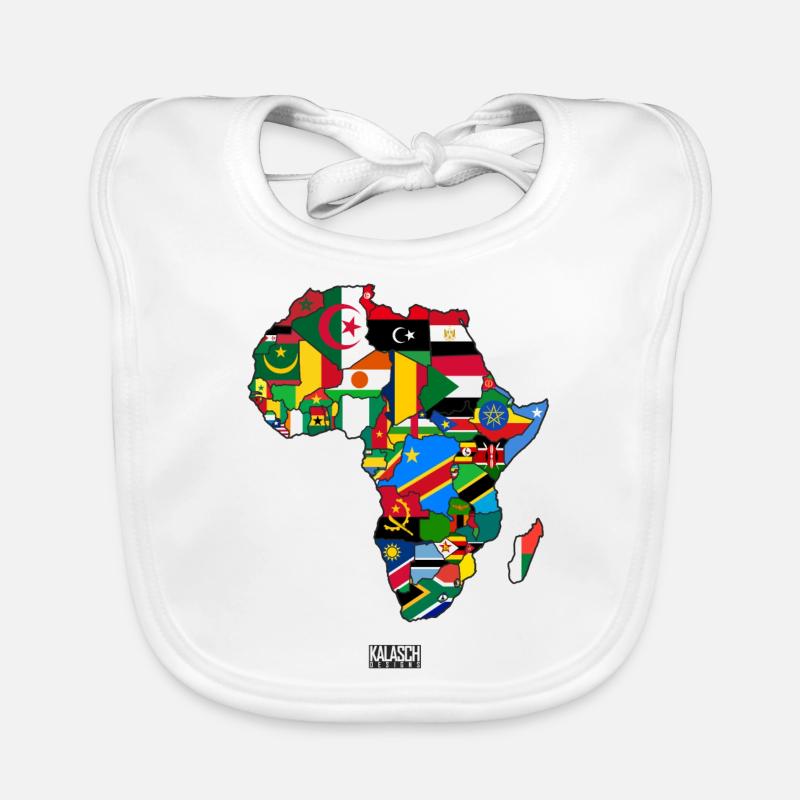 AFRICA countries logo Organic Baby Bibs