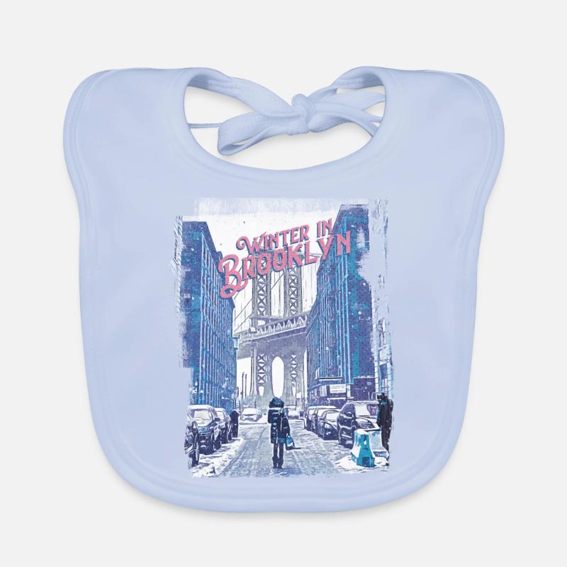 HIVER À BROOKLYN Bavoir bio Bébé