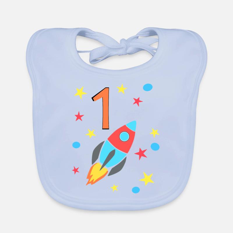 Fusée d’anniversaire 1 Bavoir bio Bébé