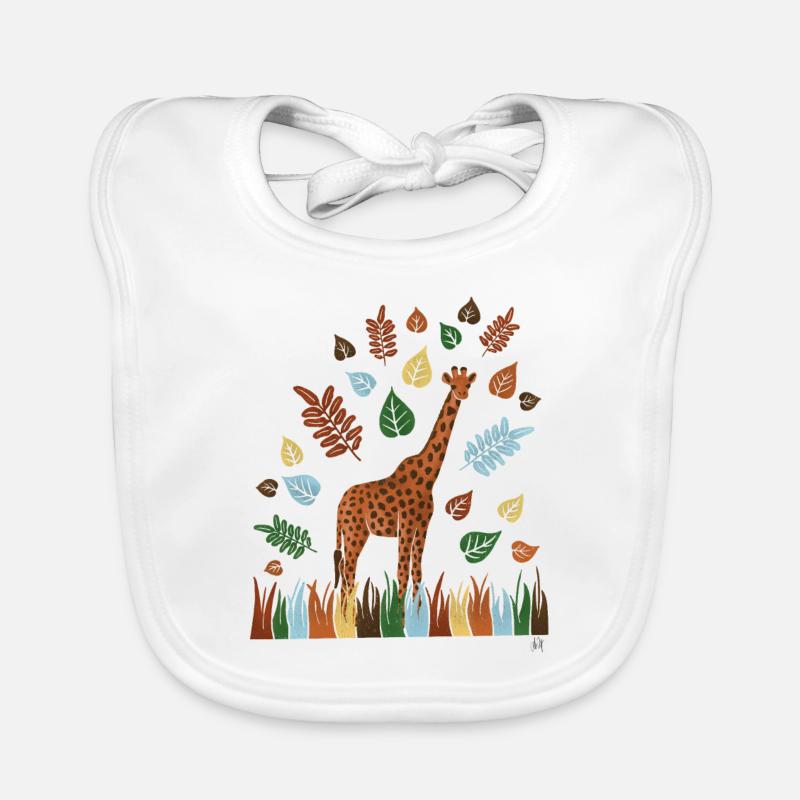 Douce girafe Bavoir bio Bébé