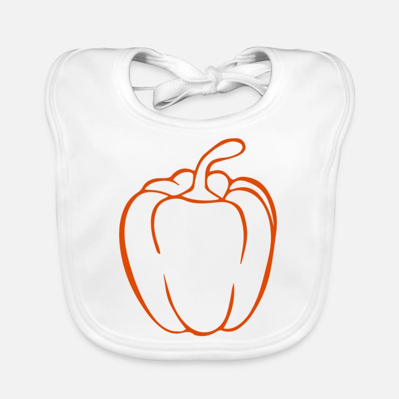 Red Pepper t-shirt Organic Baby Bibs