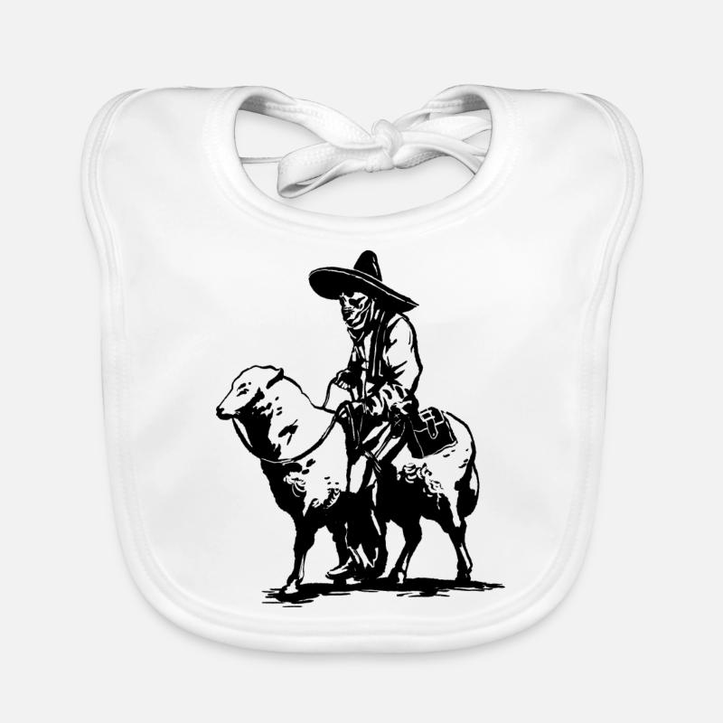 Sheep with shepherd Organic Baby Bibs
