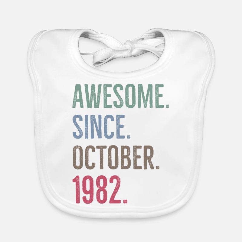 Awesome Since October 1982 Organic Baby Bibs