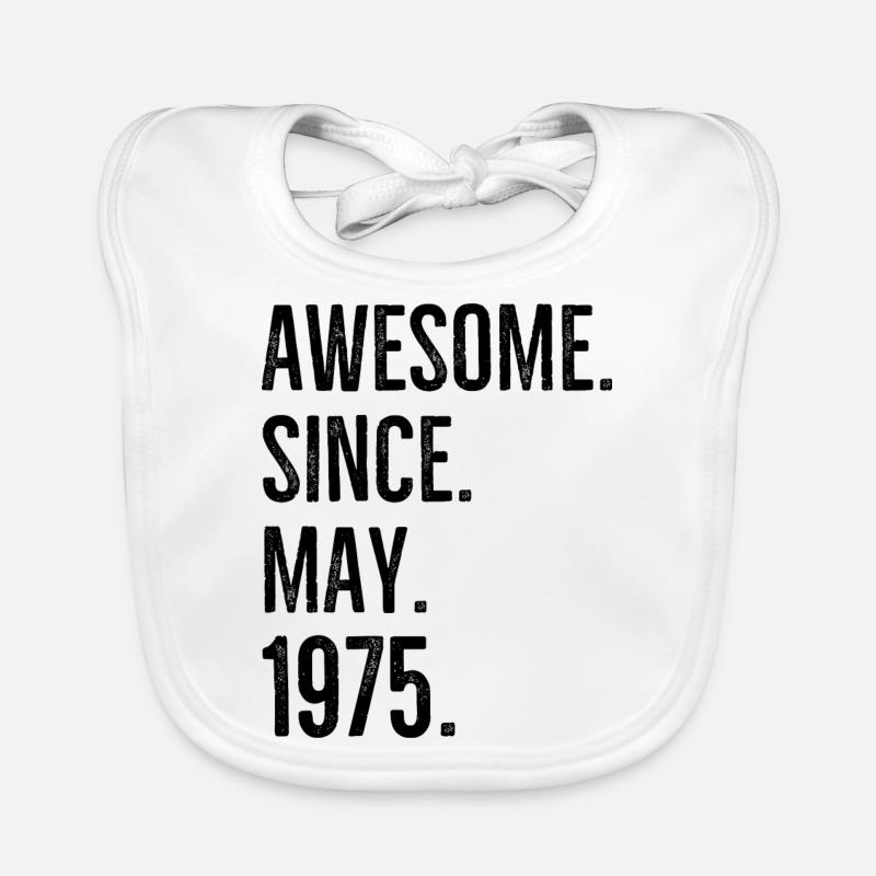 Awesome Since May 1975 Organic Baby Bibs