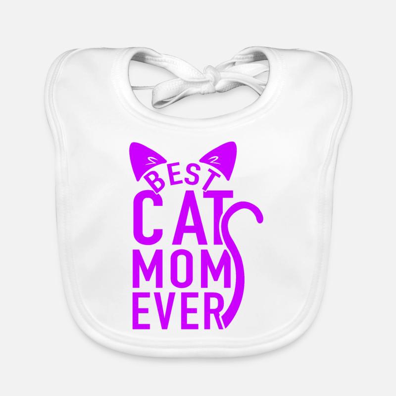 Chat Maman Chat Chat Chat Amoureux Cadeau Bavoir bio Bébé