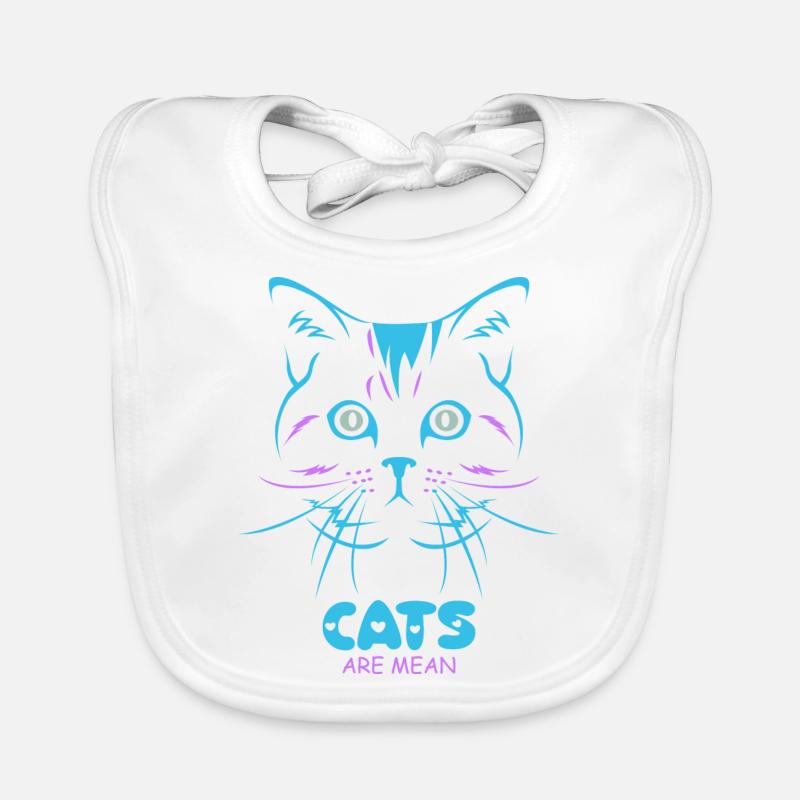 les chats sont méchants Bavoir bio Bébé