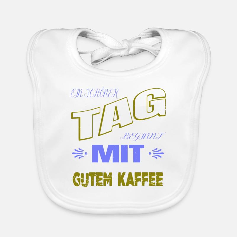 kaffeetrinker süchtig witzig koffein Baby Bio-Lätzchen