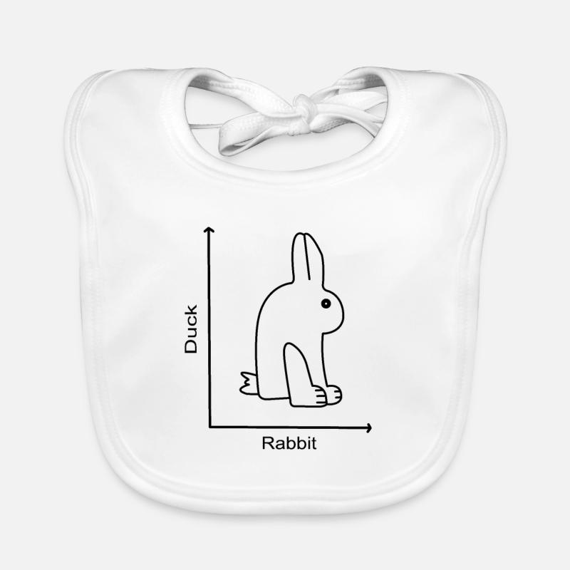 DUCK RABBIT - Rabbit Duck - Graph lesson Organic Baby Bibs