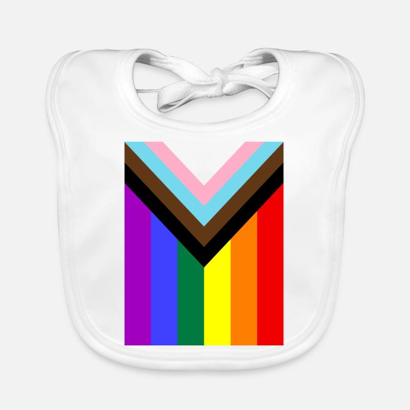 Regenbogen Pride Flagge Baby Bio-Lätzchen
