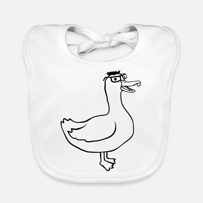 Nerd Goose Horn Glasses funny Organic Baby Bibs