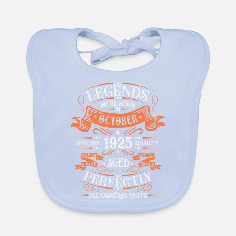 Les Légendes Sont Nées En Octobre 1925 Cadeau Bavoir bio Bébé