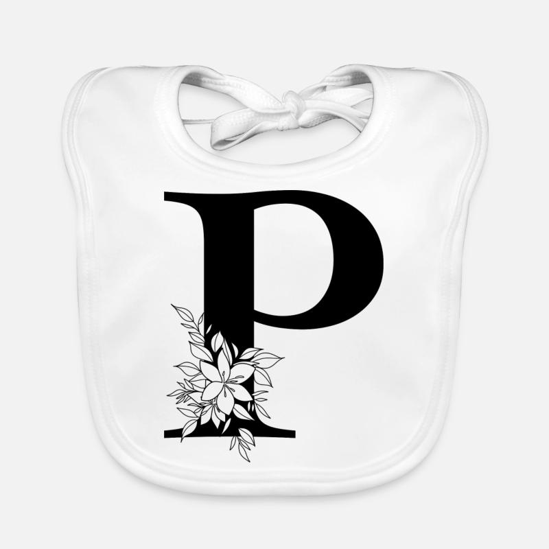 Buchstabe P Baby Bio-Lätzchen