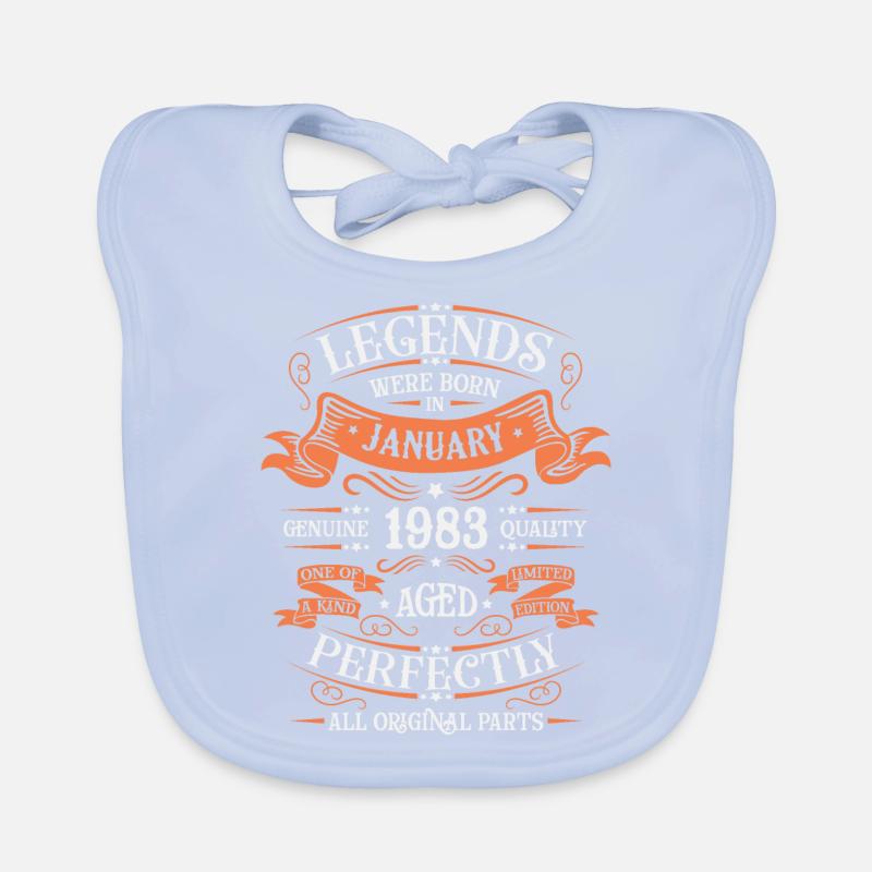 Die Legenden wurden im Januar 1983 geboren Geschenk Baby Bio-Lätzchen