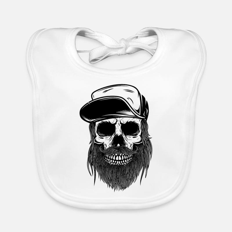 Schmuddeliger Schädel Baby Bio-Lätzchen